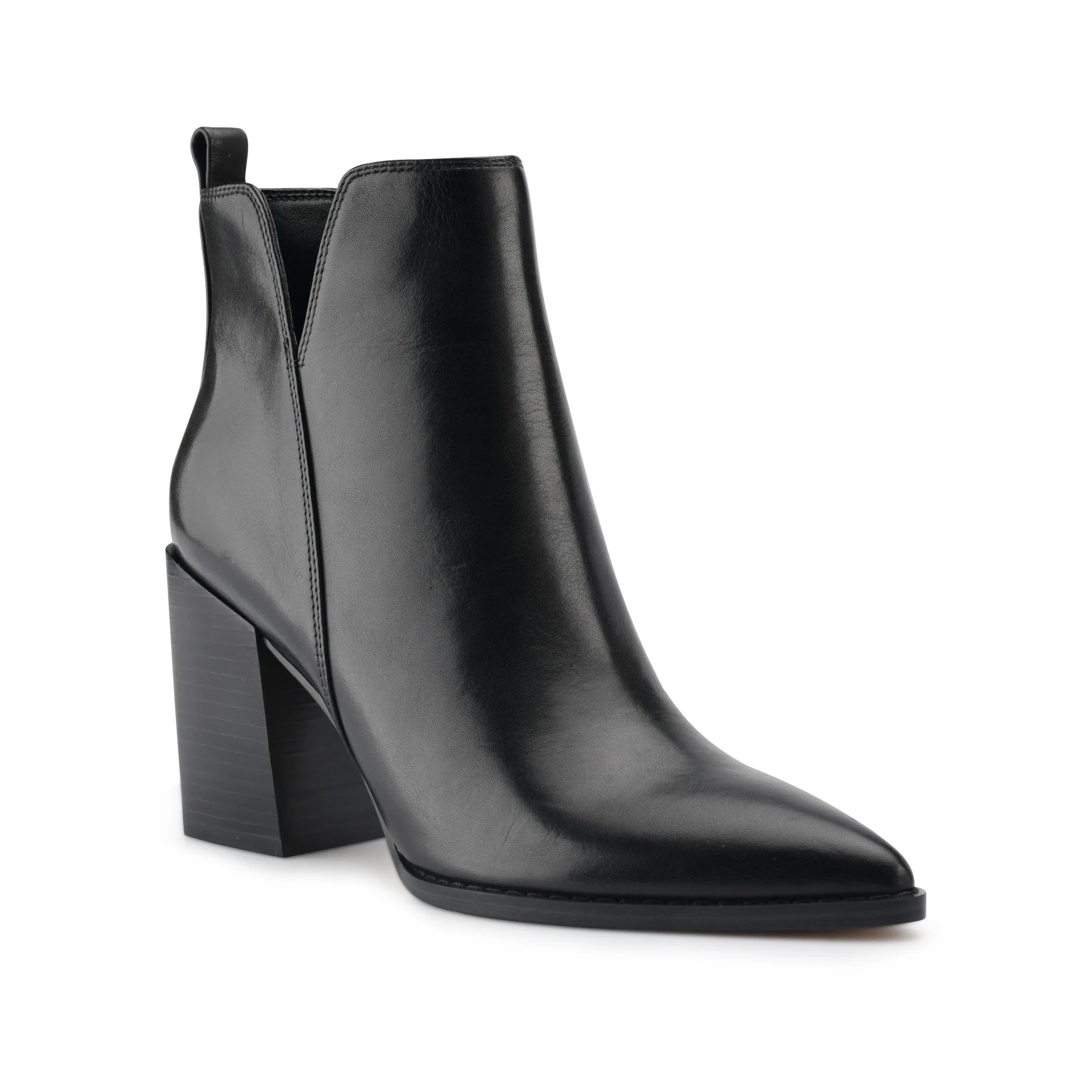 Birds Block Heel Leather Booties - Image 2