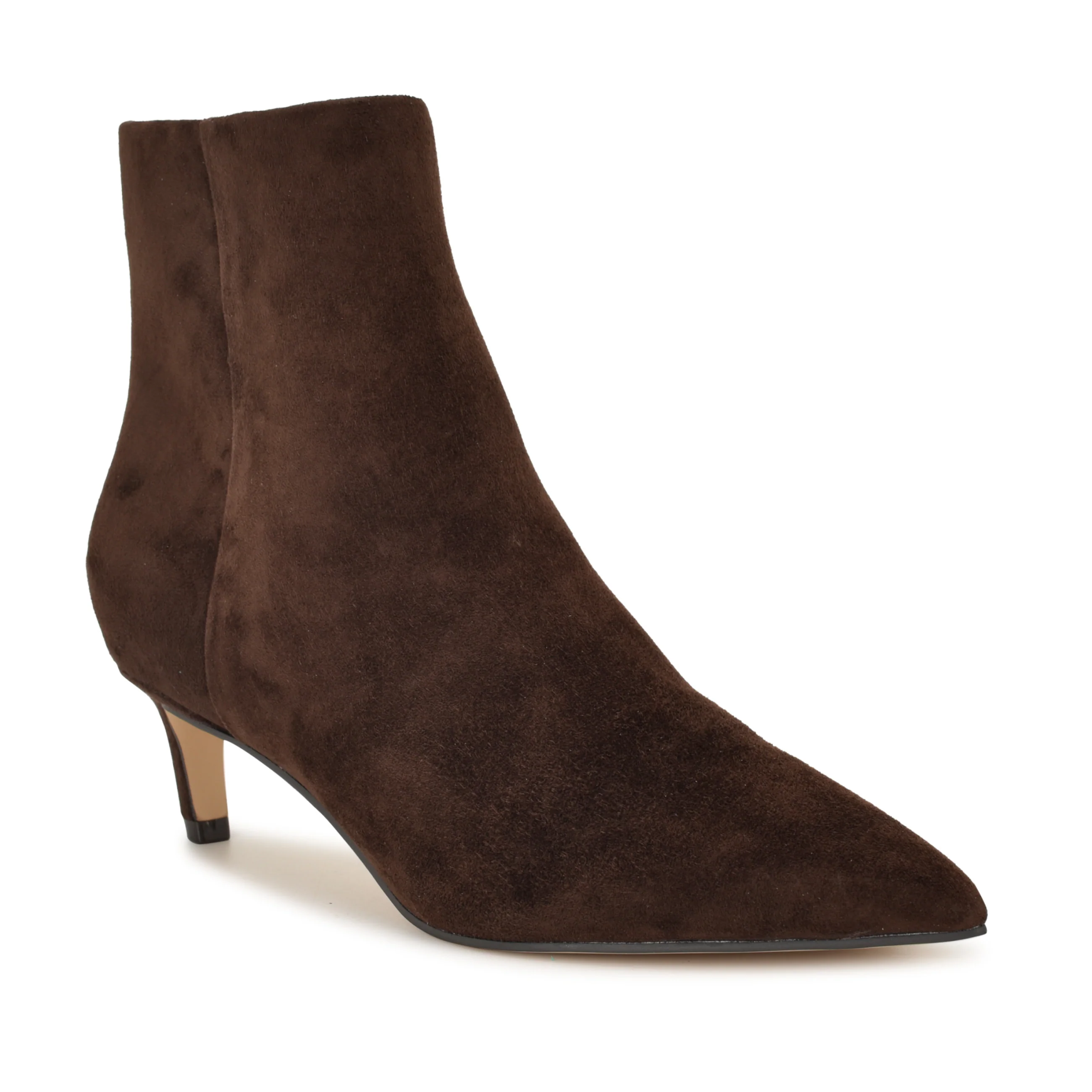Brite Kitten Heel Ankle Leather Booties - Image 2