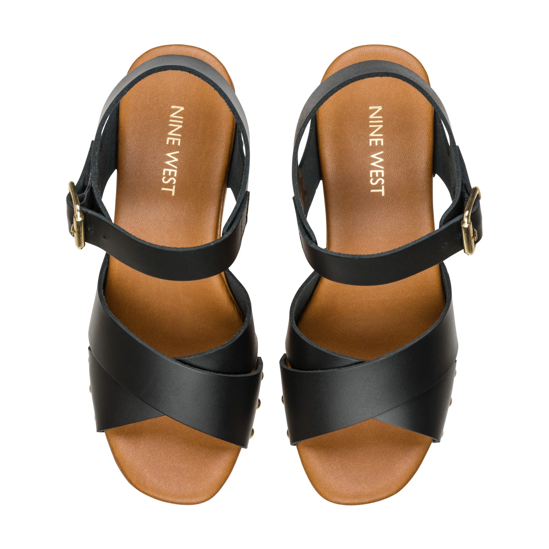 Corts Studded Leather Wedge Sandals - Image 5