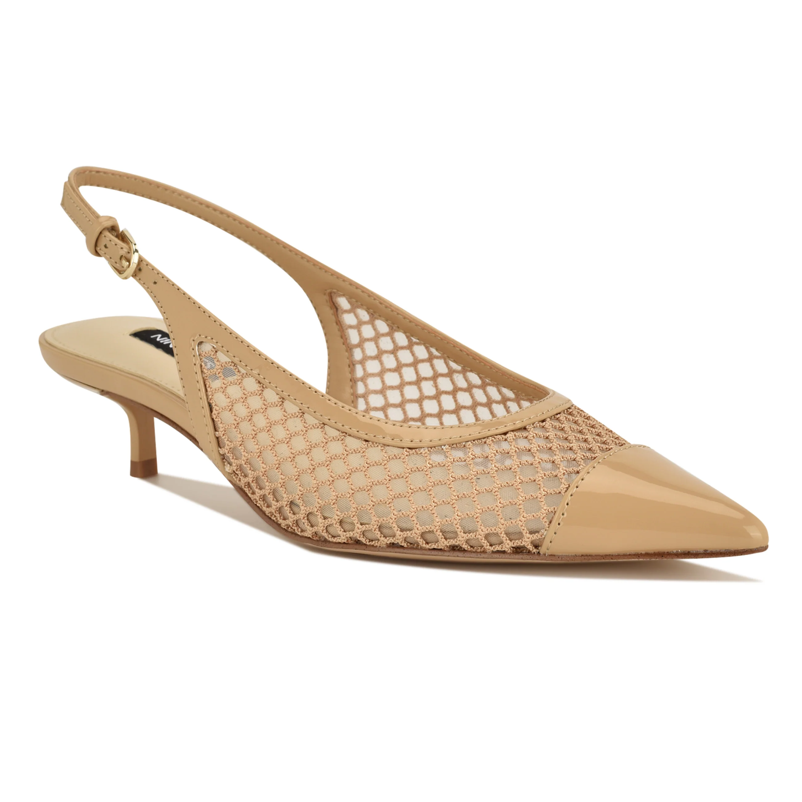Eraya Mesh Kitten Heel Slingback Pumps - Image 2