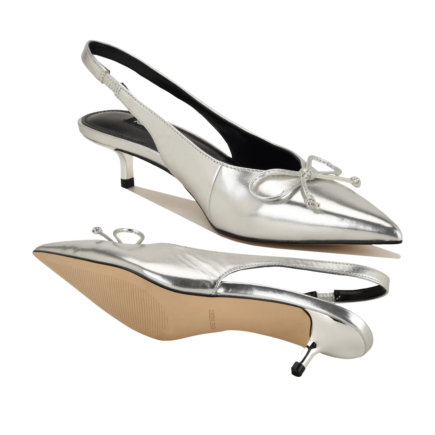 Evaa Kitten Heel Slingback Pumps - Image 4