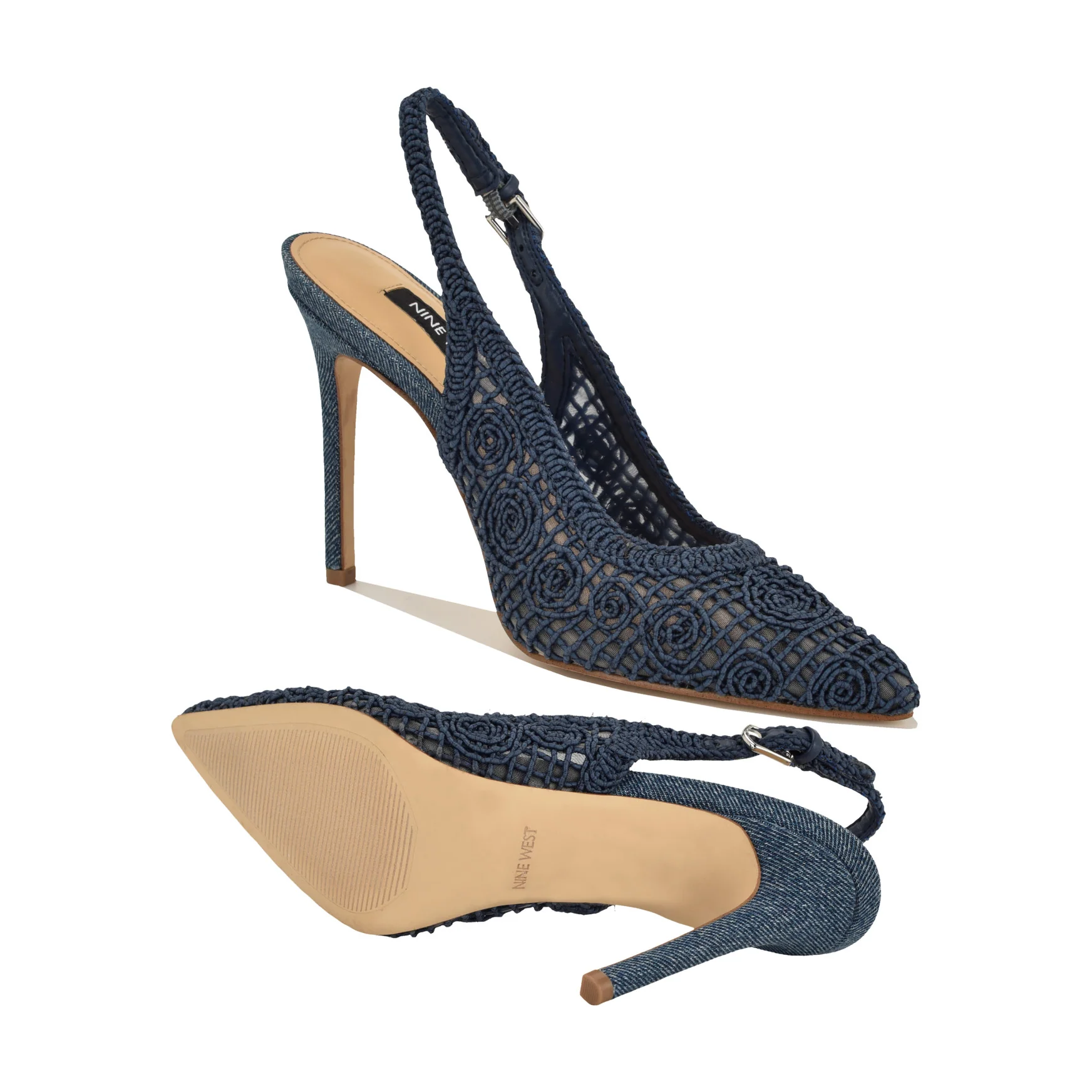 Fantels Woven Slingback Pumps - Image 4