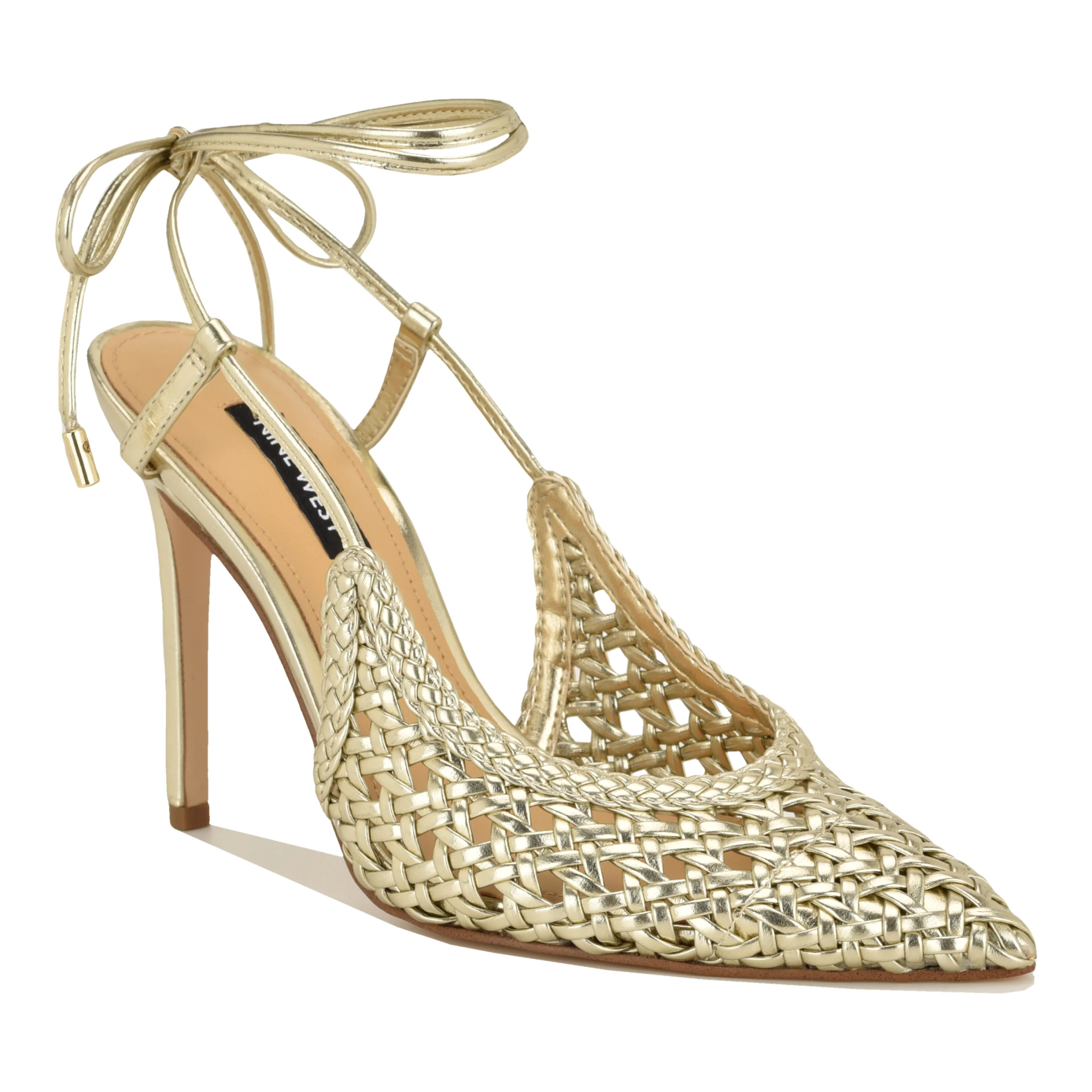 Fessla Woven Ankle Wrap Pumps - Image 2