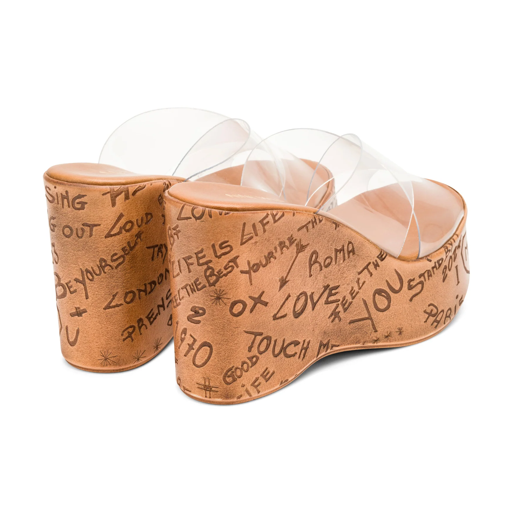 Lezza Cross Band Platform Wedges - Image 3