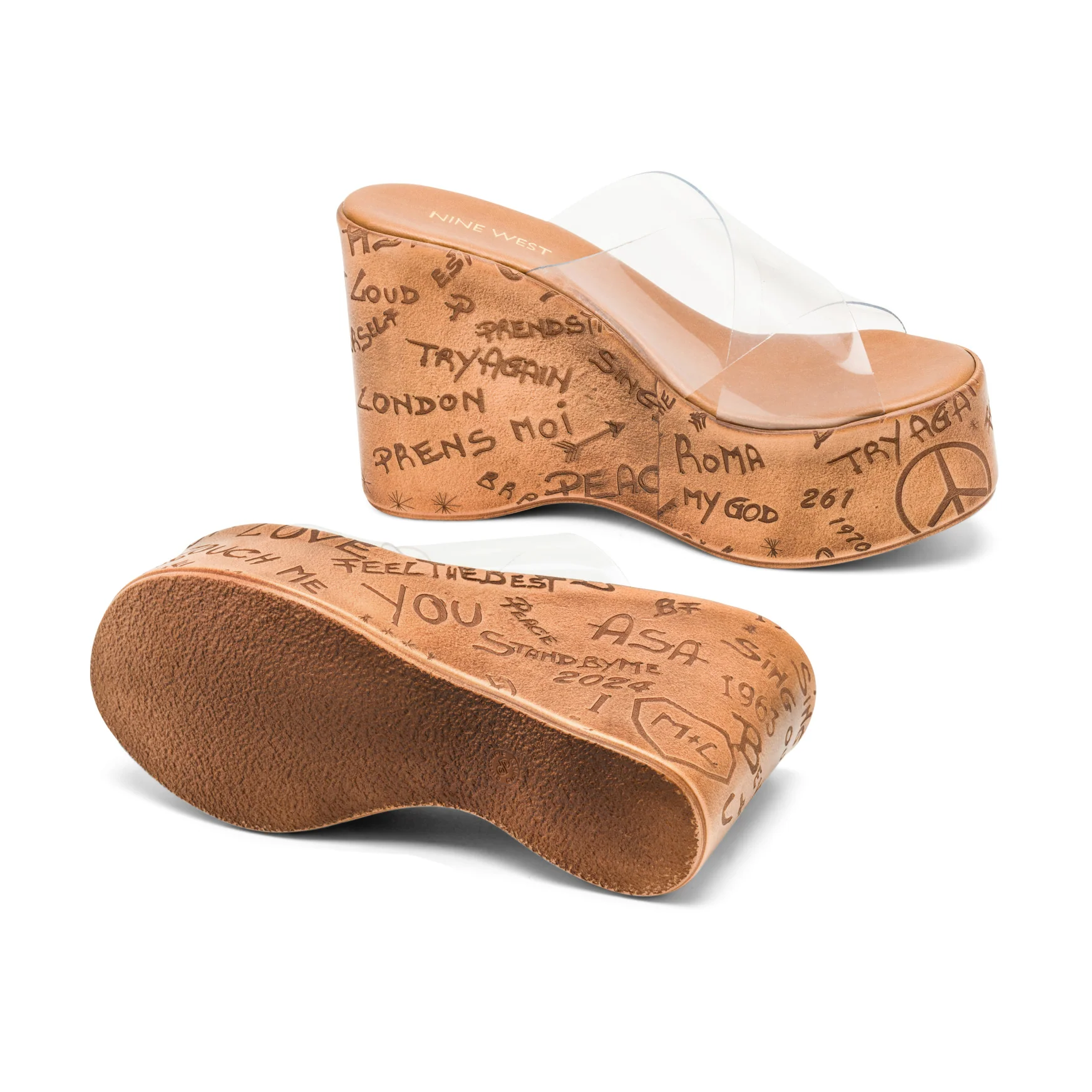 Lezza Cross Band Platform Wedges - Image 4