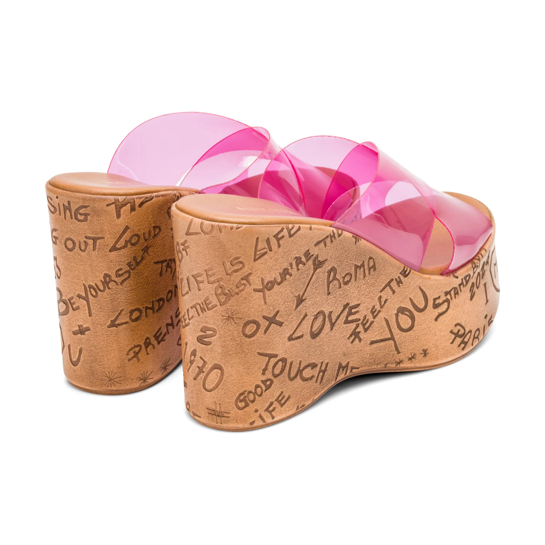 Lezza Cross Band Platform Wedges - Image 3