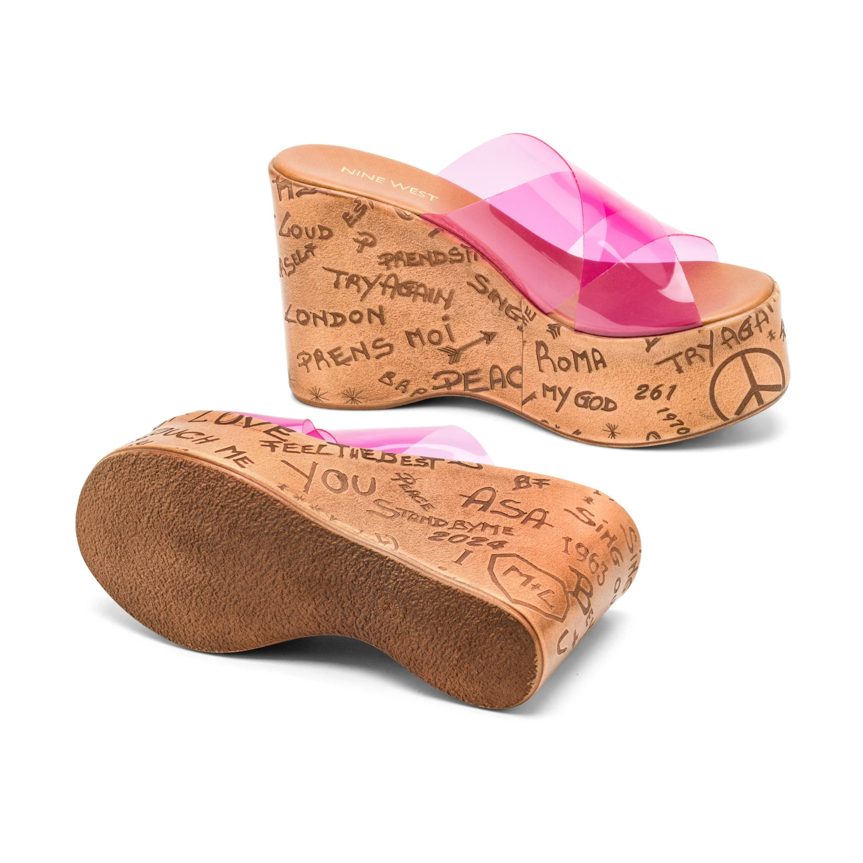 Lezza Cross Band Platform Wedges - Image 4