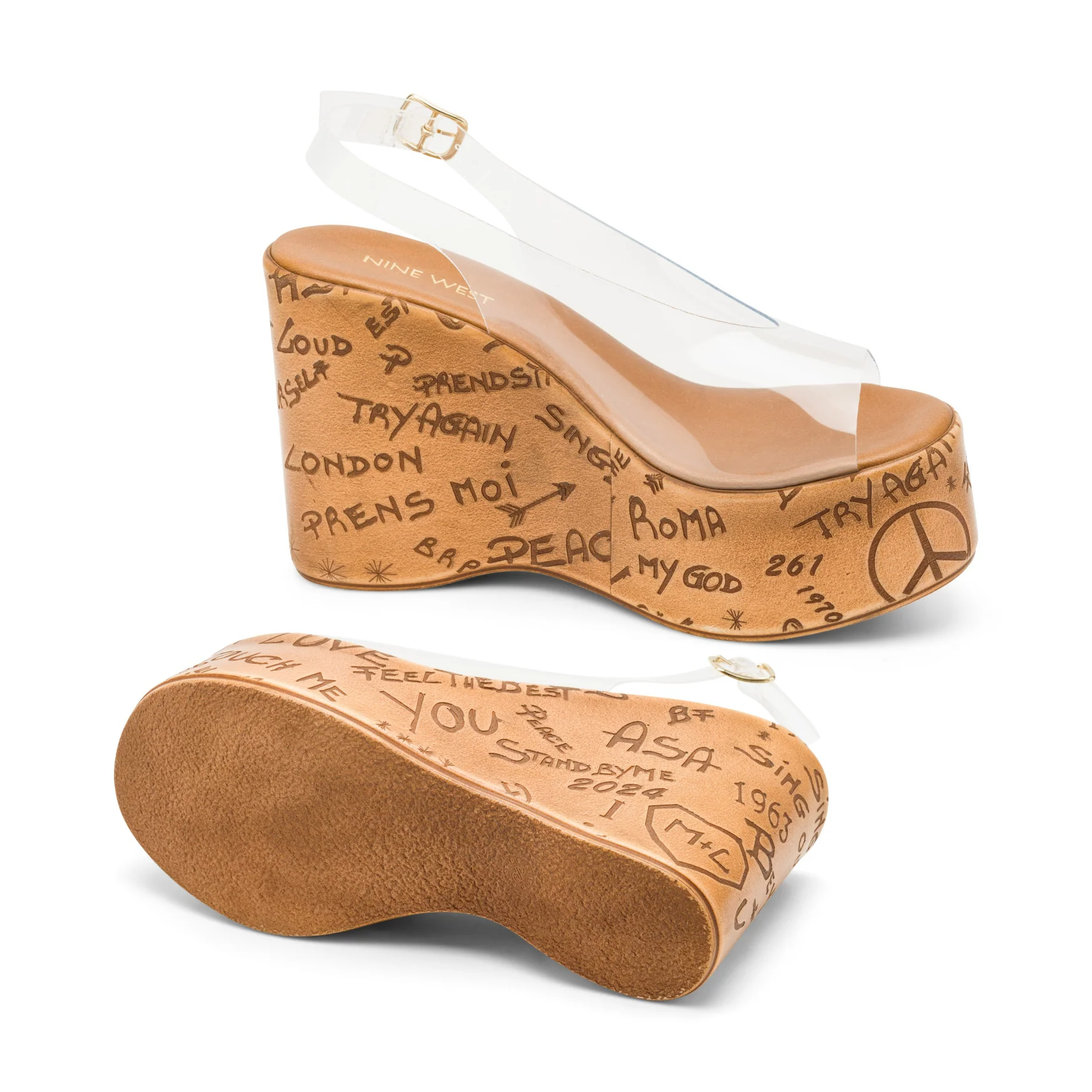 Locela Slingback Platform Wedges - Image 4