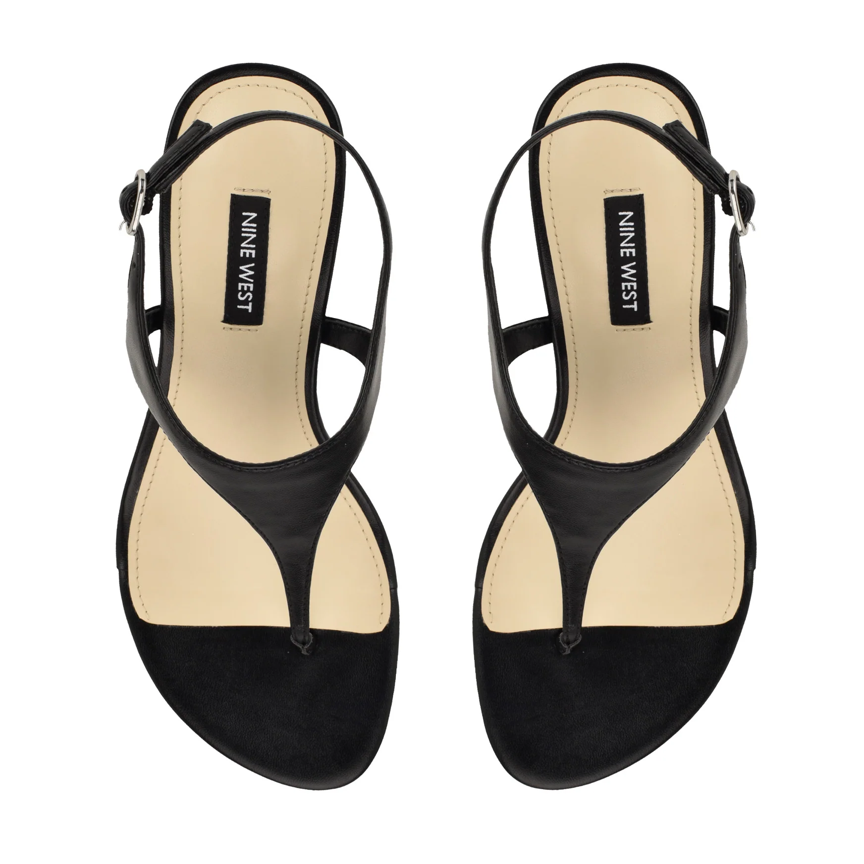 Noir Heeled Thong Sandals - Image 5