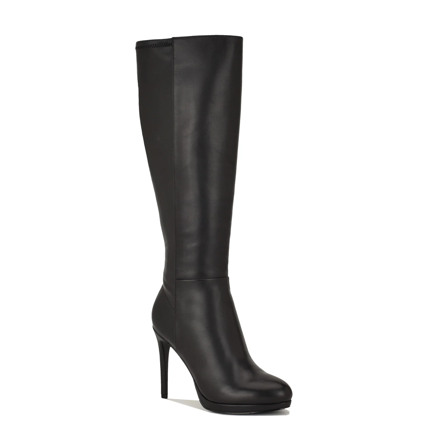 Quizme Wide Calf Platform Leather Boots - Image 2