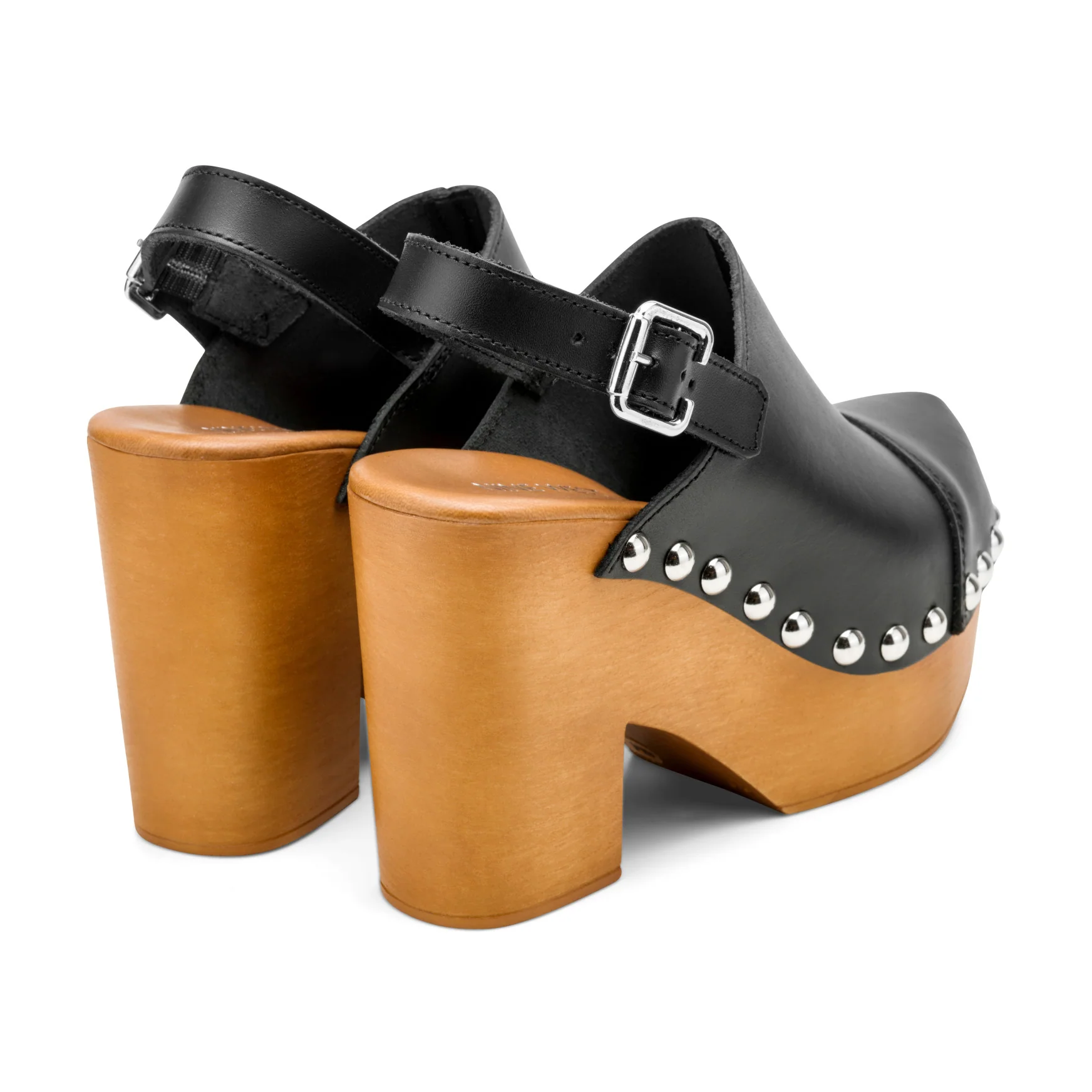 Toyz Studded Leather Slingback Clogs - Image 3