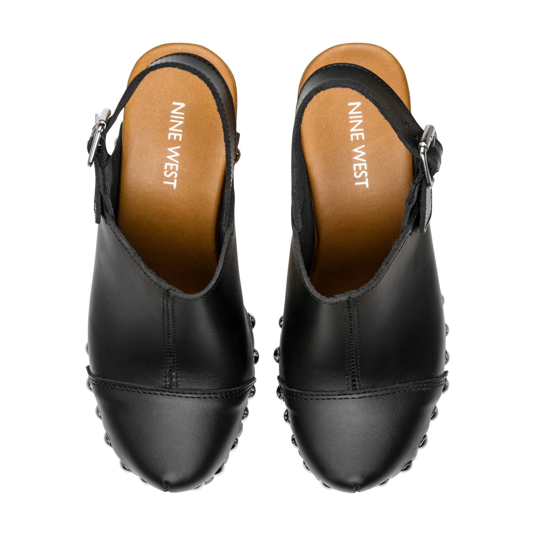 Toyz Studded Leather Slingback Clogs - Image 5
