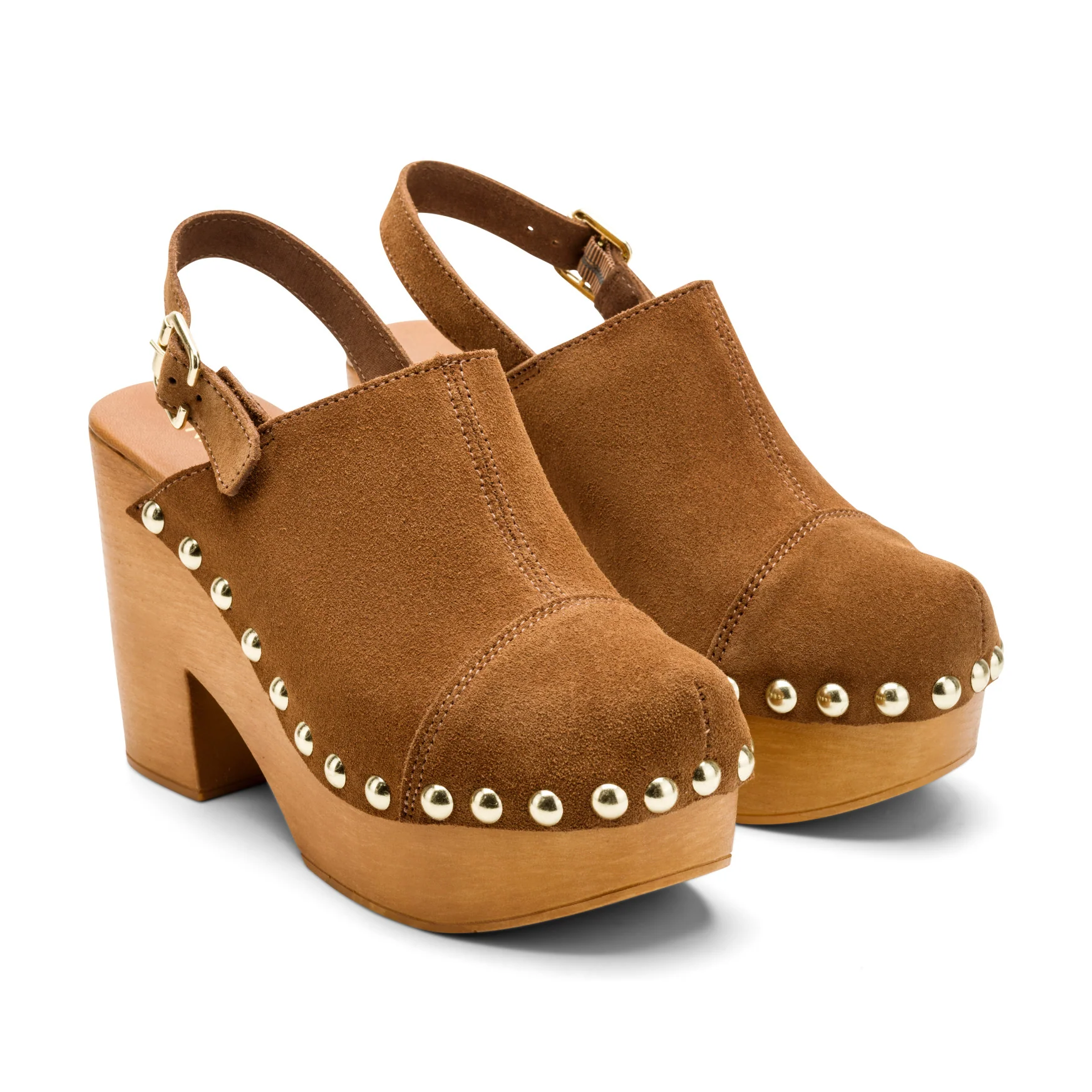 Toyz Studded Leather Slingback Clogs - Image 2