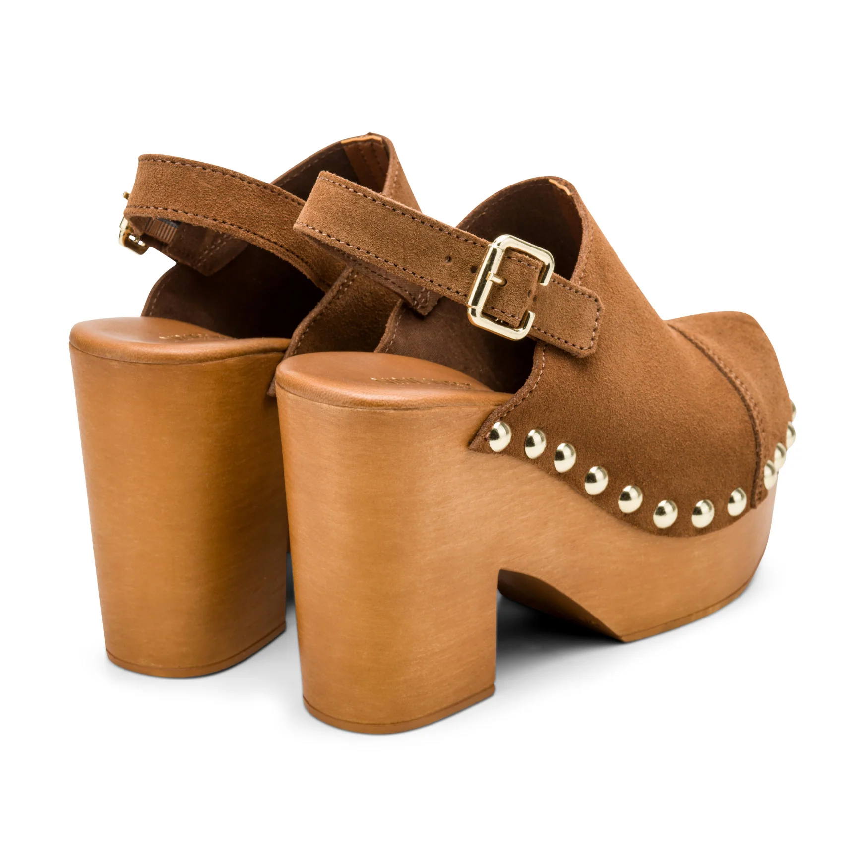 Toyz Studded Leather Slingback Clogs - Image 3